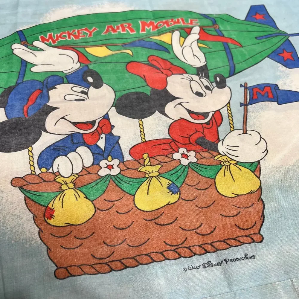 Vintage Mickey Mouse Air Mobile Balloon Pillowcase